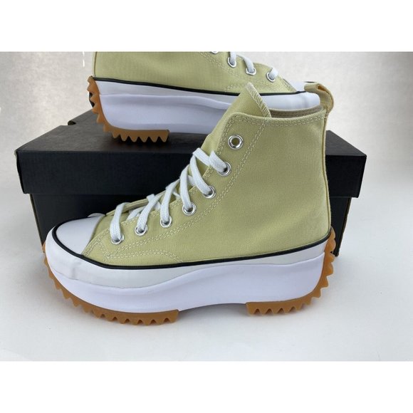 Converse Run Star Hike Lemon Gum Women's Shoes Sneakers Platform Yellow White - Picture 5 of 11